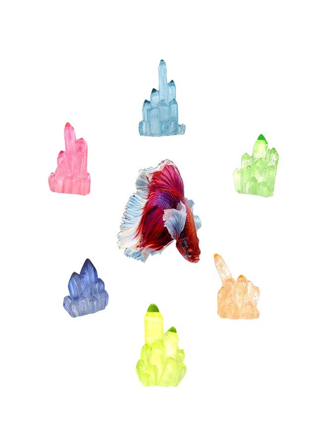 CTWPets Betta Stones Glow-in-The-Dark - Small Aquarium Decor, Luminous Betta Fish Tank Pebbles, Glow Rock Accents | 6 Pack - Image 1